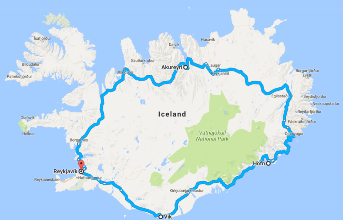 Исландия Route 1